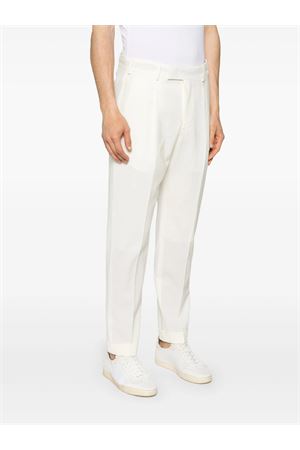 White virgin wool textured-finish trousers PT TORINO | CORFZAZ40FWDZI500010